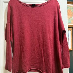 Casual Burgundy Sweatshirt for Women